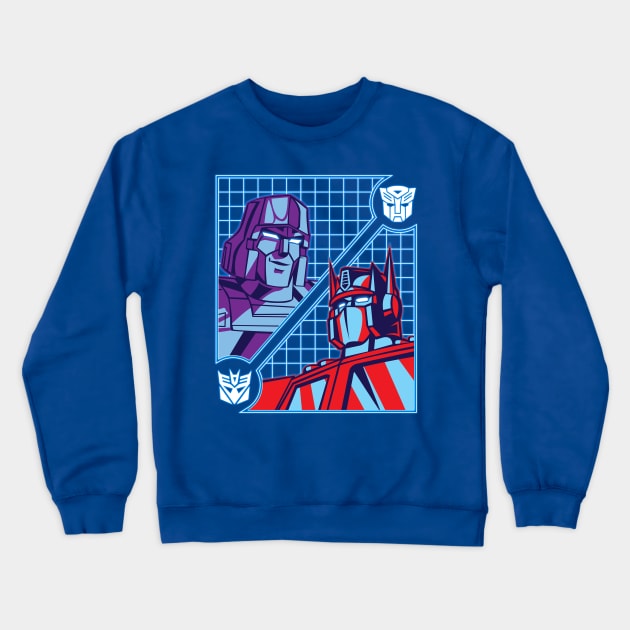 Retro Robots Crewneck Sweatshirt by MatamorosGraphicDesign